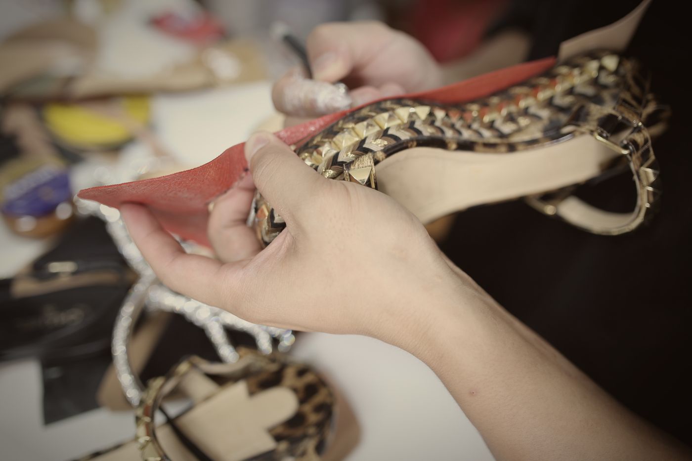 Re-lining a sandal
