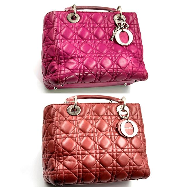 Lady Dior: re-coloured from pink to red
