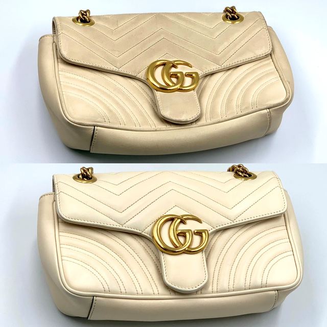 Gucci Marmont: cream leather cleaned