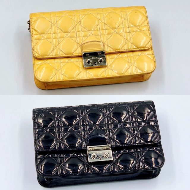 Dior bag: re-coloured from yellow to navy