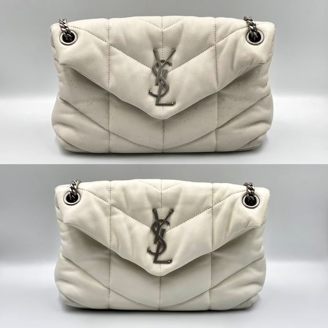 Saint Laurent Loulou: white leather cleaned