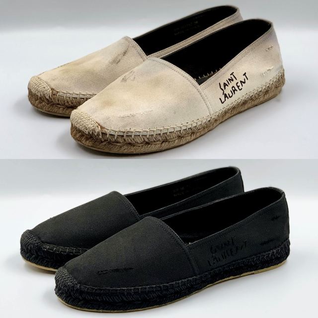Saint Laurent espadrilles: cleaned and re-dyed black