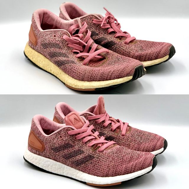 Adidas: cleaned, Boost midsole whitened