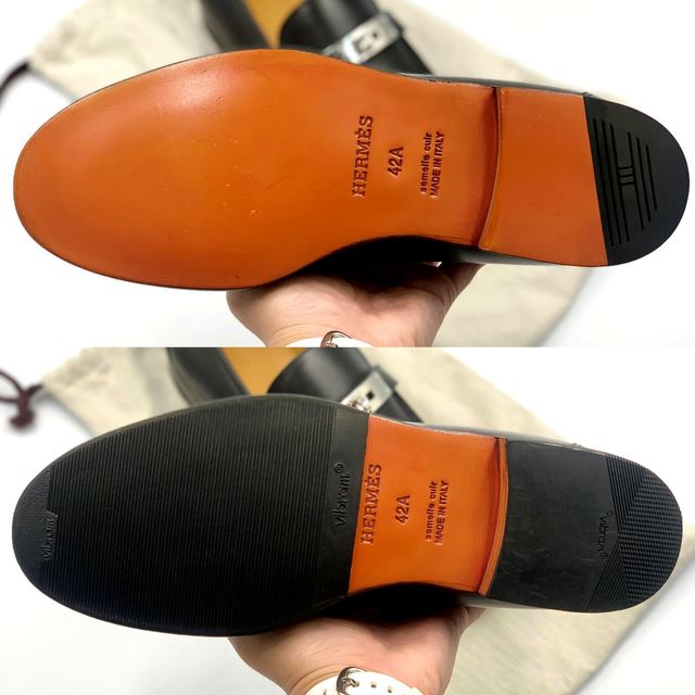 Hermès loafers: Vibram sole protector
